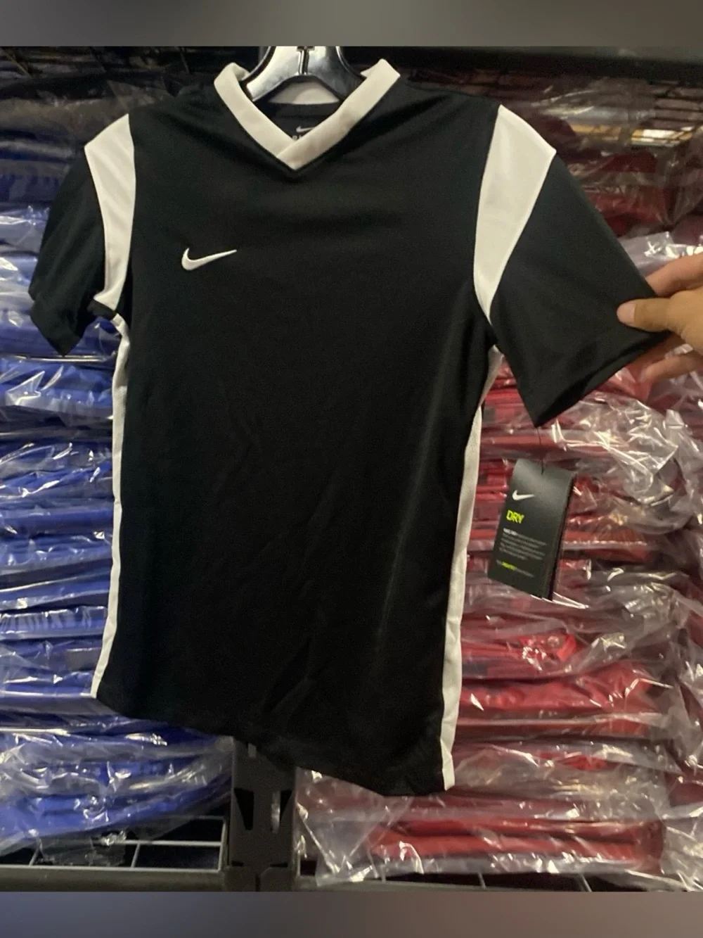 Nike Derby III Soccer Jersey NWT Kids Medium Black/White DRI-FIT CW3834-010